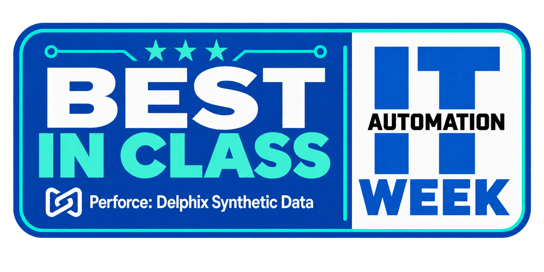 IT Automation Week Best in Class award for Perforce Delphix Synthetic Data