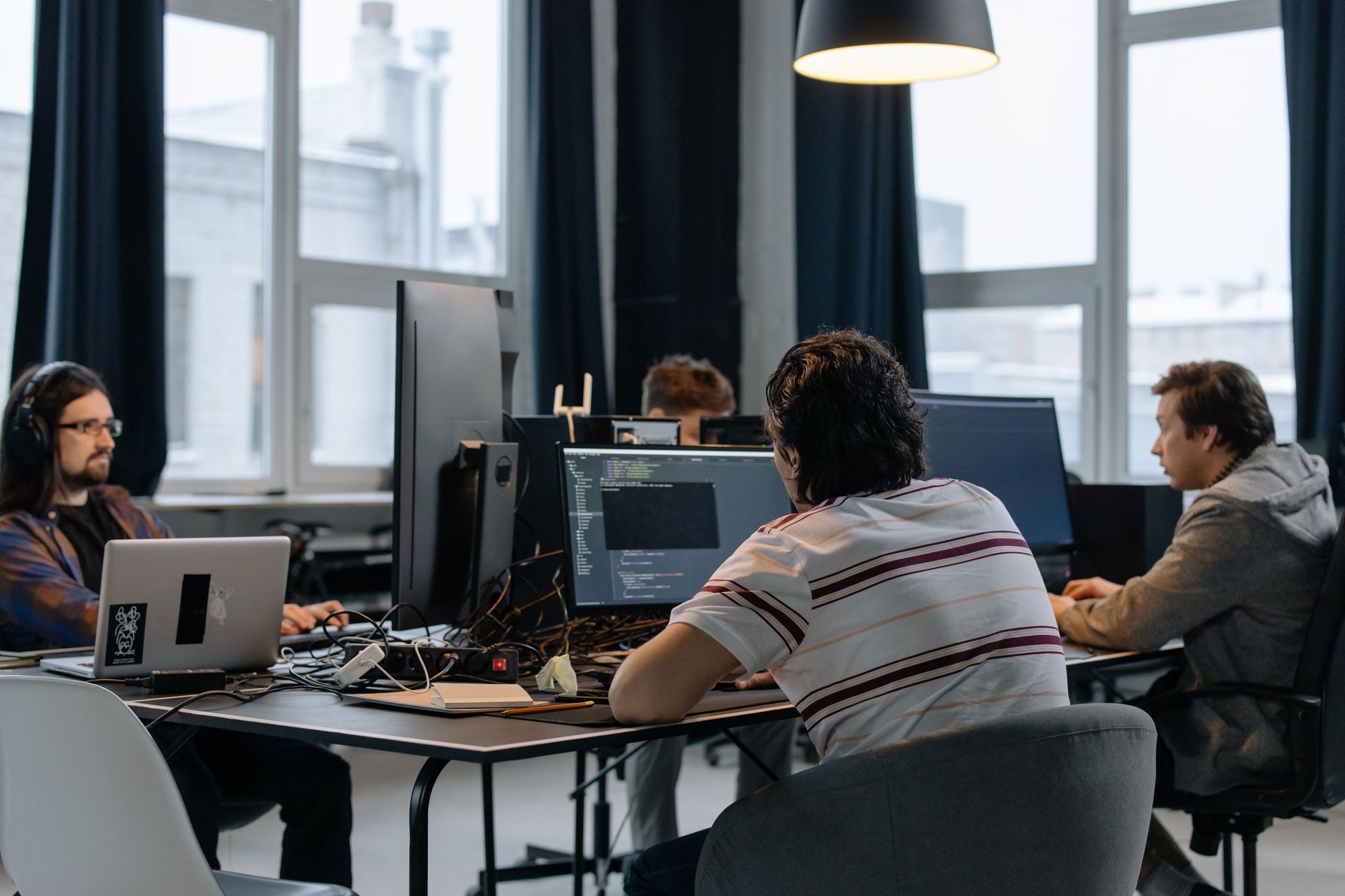 software developer office computer