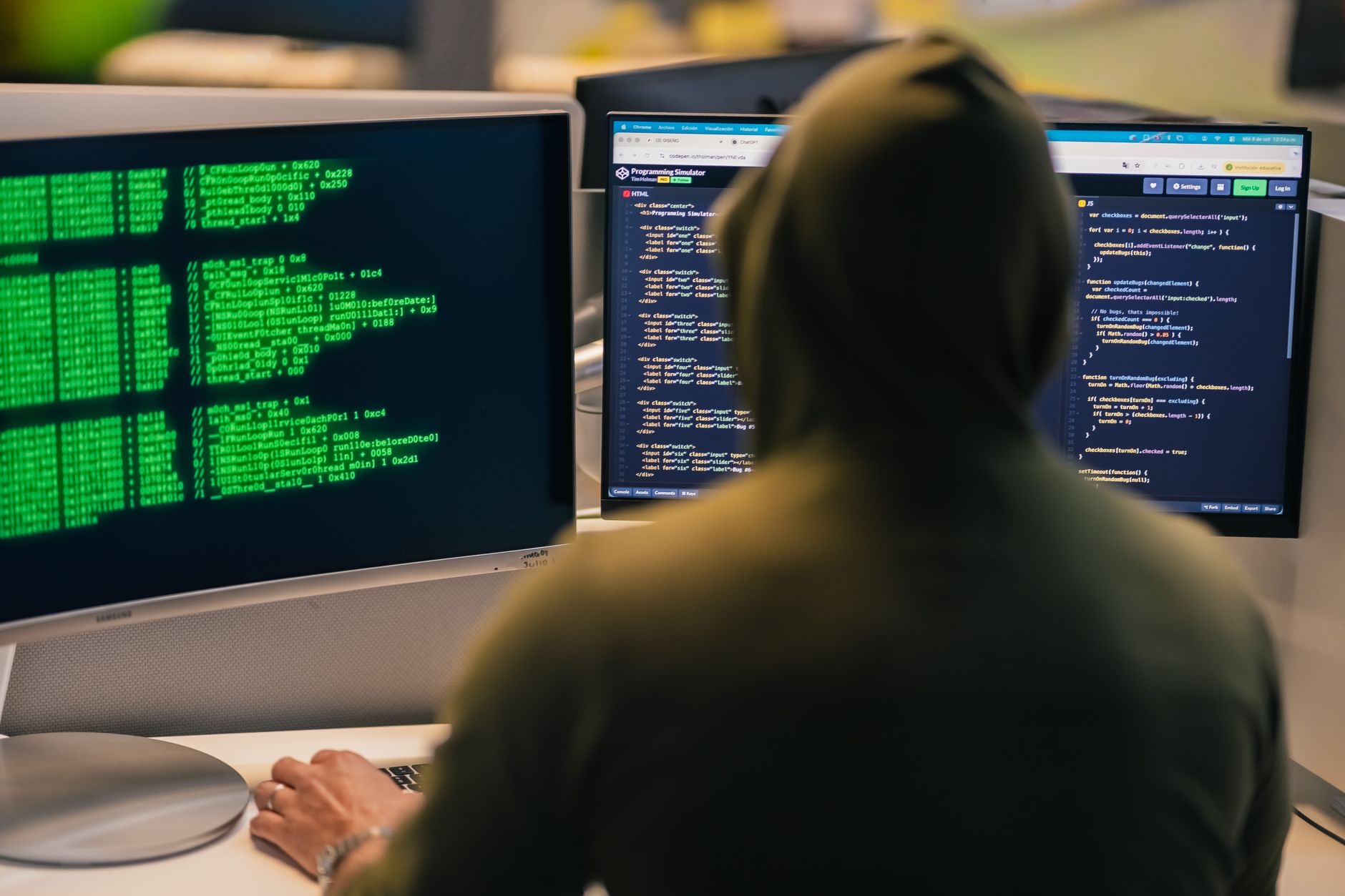cybersecurity operations center network engineers monitoring systems
